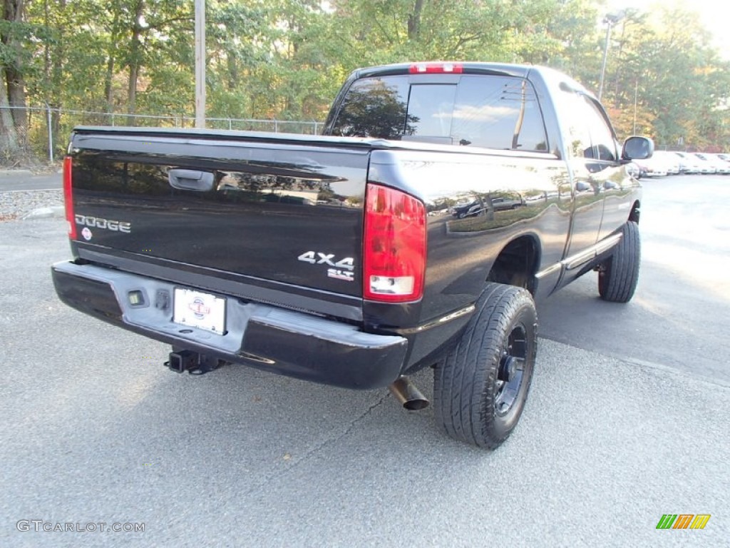 2004 Ram 2500 SLT Quad Cab 4x4 - Black / Dark Slate Gray photo #7