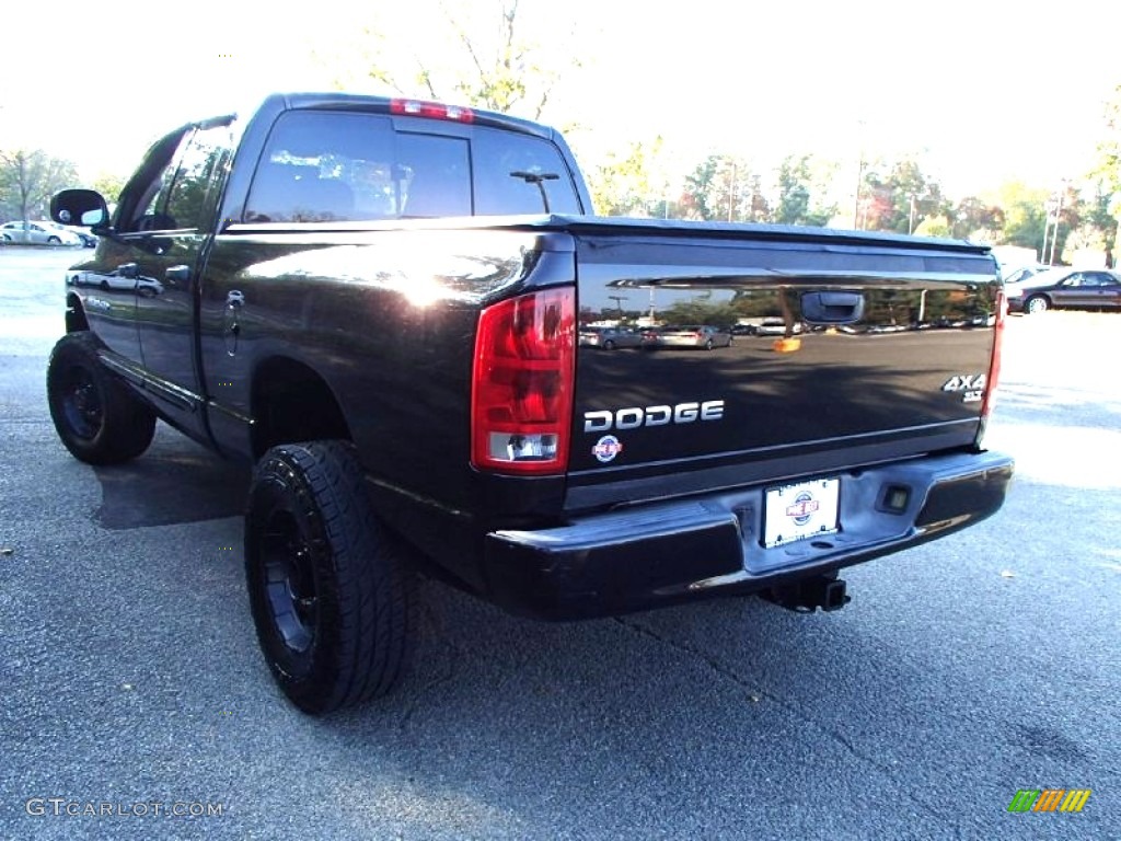 2004 Ram 2500 SLT Quad Cab 4x4 - Black / Dark Slate Gray photo #9