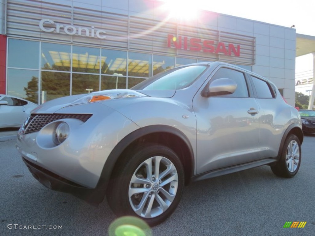 2012 Juke SL - Chrome Silver / Black/Red Leather/Silver Trim photo #1
