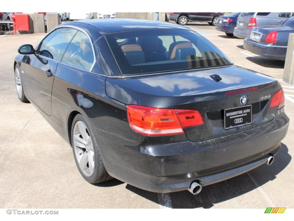 2008 3 Series 335i Convertible - Black Sapphire Metallic / Saddle Brown/Black photo #6