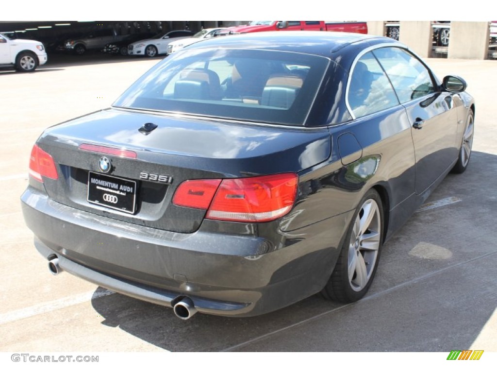 2008 3 Series 335i Convertible - Black Sapphire Metallic / Saddle Brown/Black photo #8