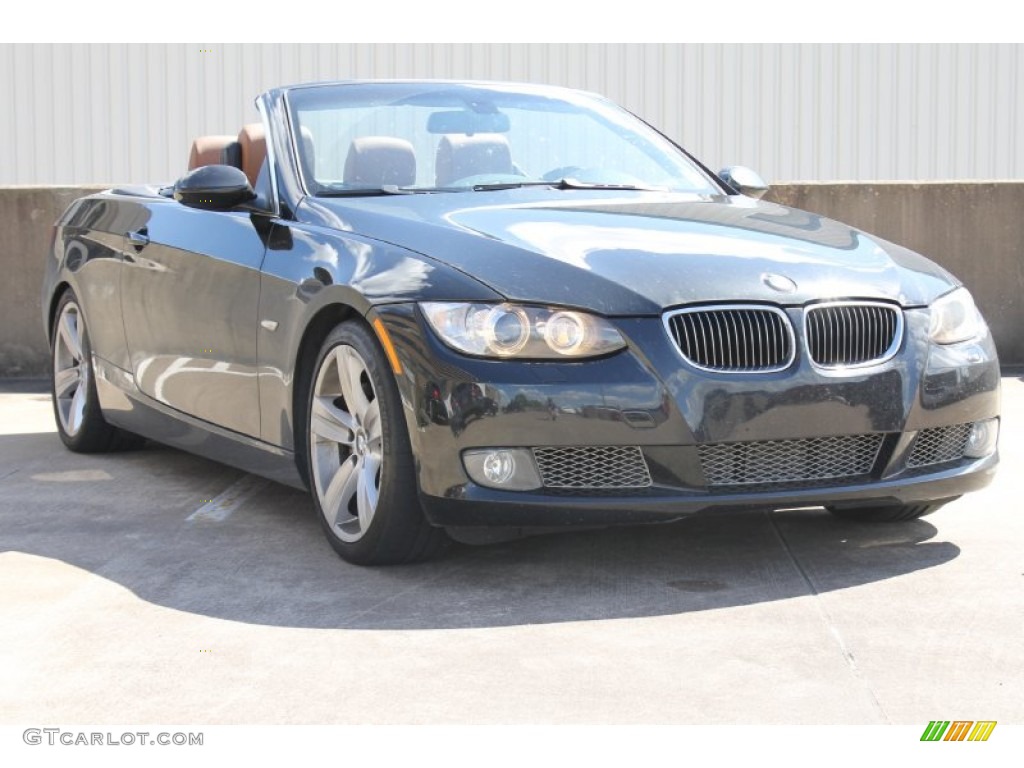 2008 3 Series 335i Convertible - Black Sapphire Metallic / Saddle Brown/Black photo #10