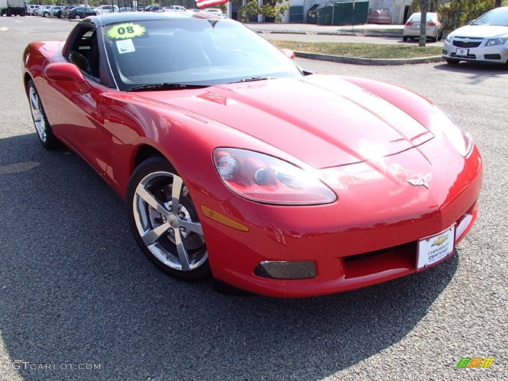 2008 Corvette Coupe - Victory Red / Ebony photo #3