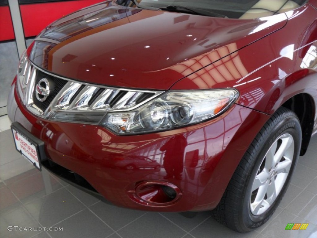 2010 Murano S AWD - Merlot Red Metallic / Black photo #6