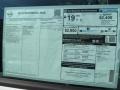 2013 Nissan Frontier S King Cab Window Sticker