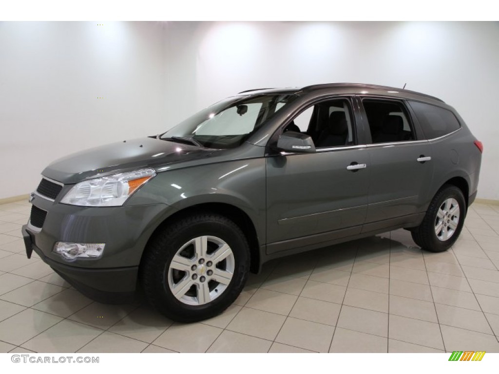 Steel Green Metallic 2011 Chevrolet Traverse LT AWD Exterior Photo #86498814