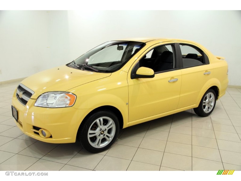 2009 Aveo LT Sedan - Summer Yellow / Charcoal photo #3