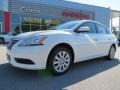 Aspen White 2013 Nissan Sentra S