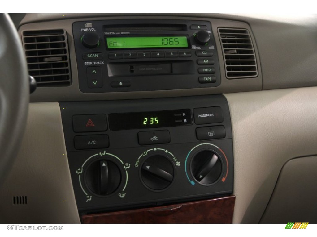 2004 Corolla LE - Black / Pebble Beige photo #8
