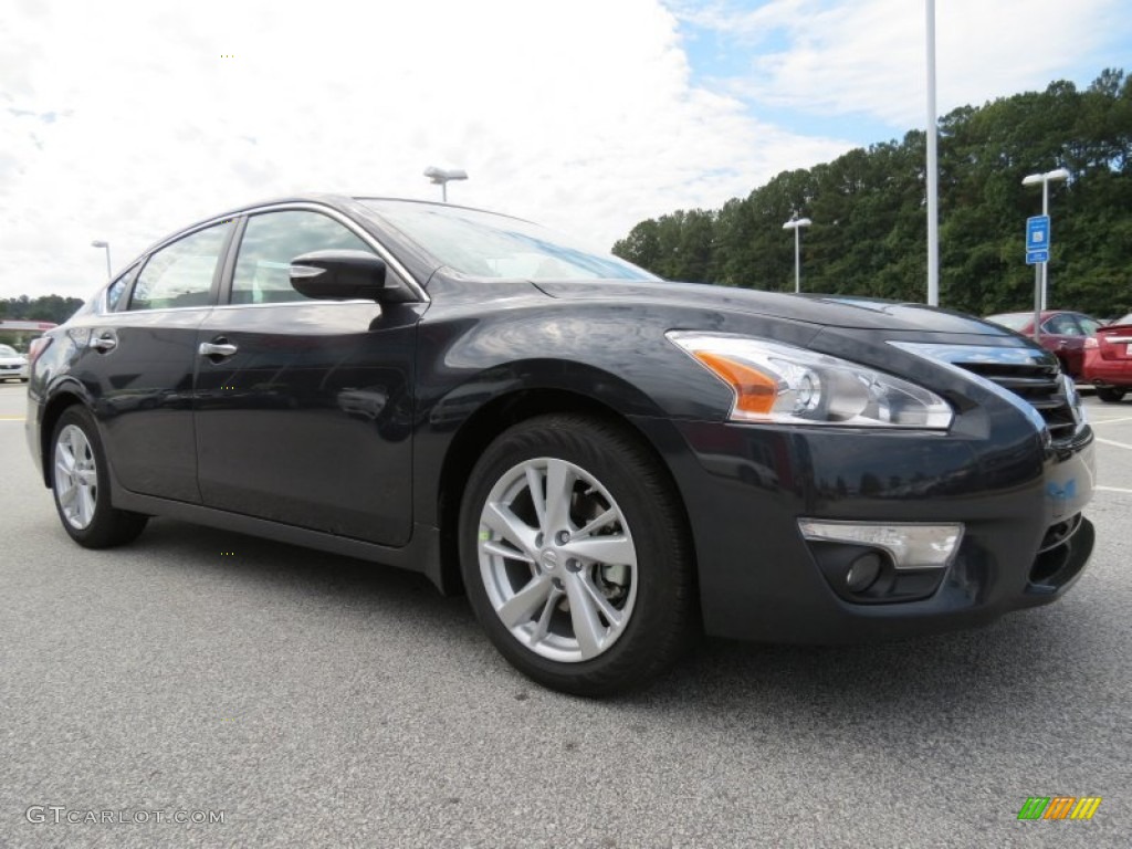 2014 Altima 2.5 SL - Storm Blue / Beige photo #7