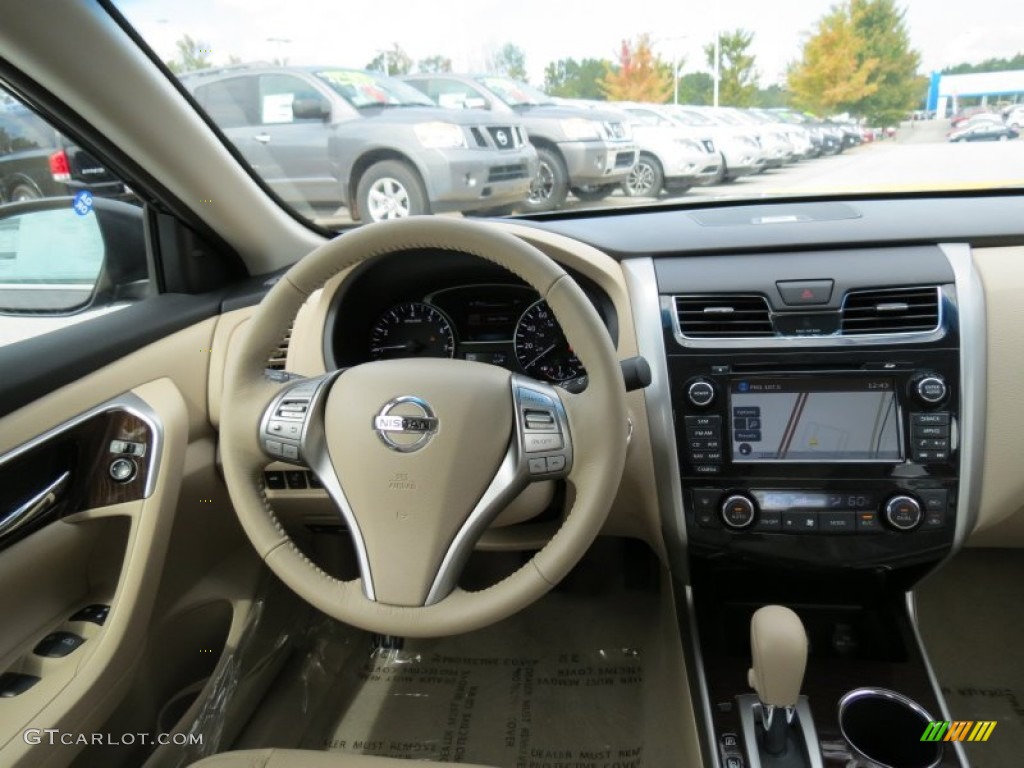 2014 Altima 2.5 SL - Storm Blue / Beige photo #13