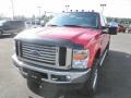 2010 Vermillion Red Ford F250 Super Duty Lariat Crew Cab 4x4  photo #3