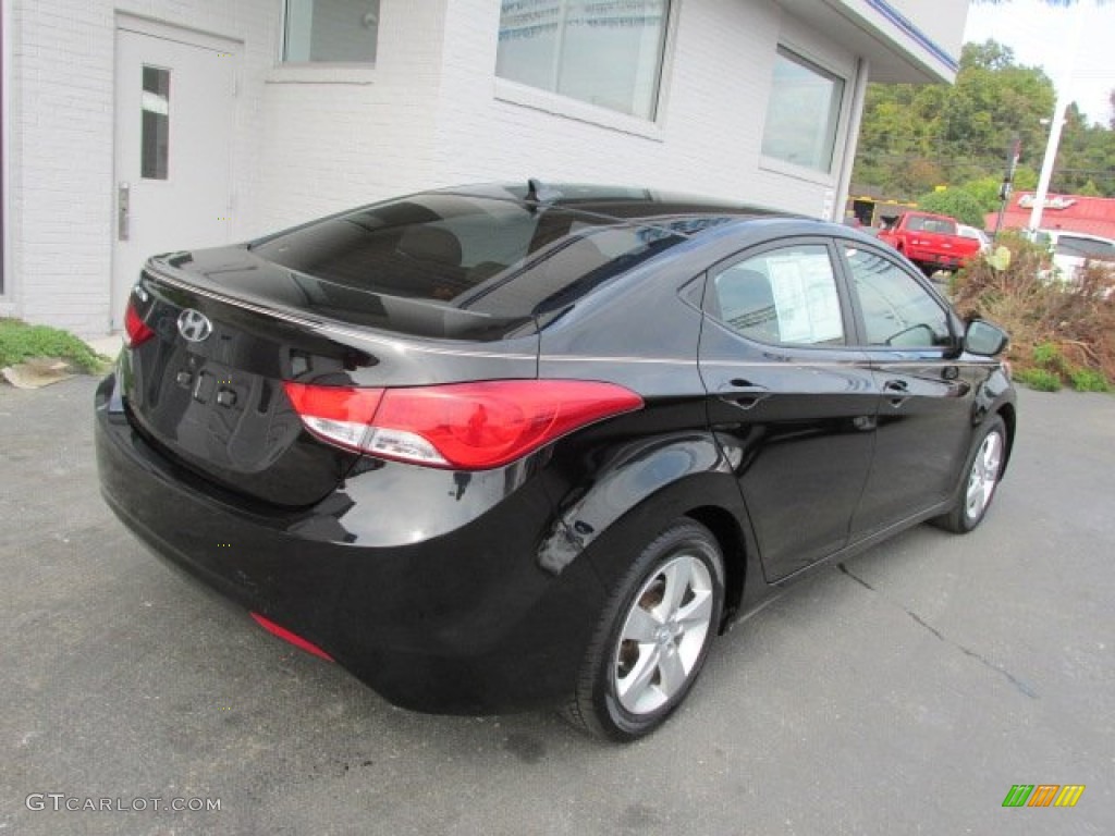 2012 Elantra GLS - Black Noir Pearl / Beige photo #8