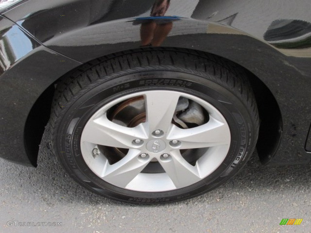 2012 Elantra GLS - Black Noir Pearl / Beige photo #9