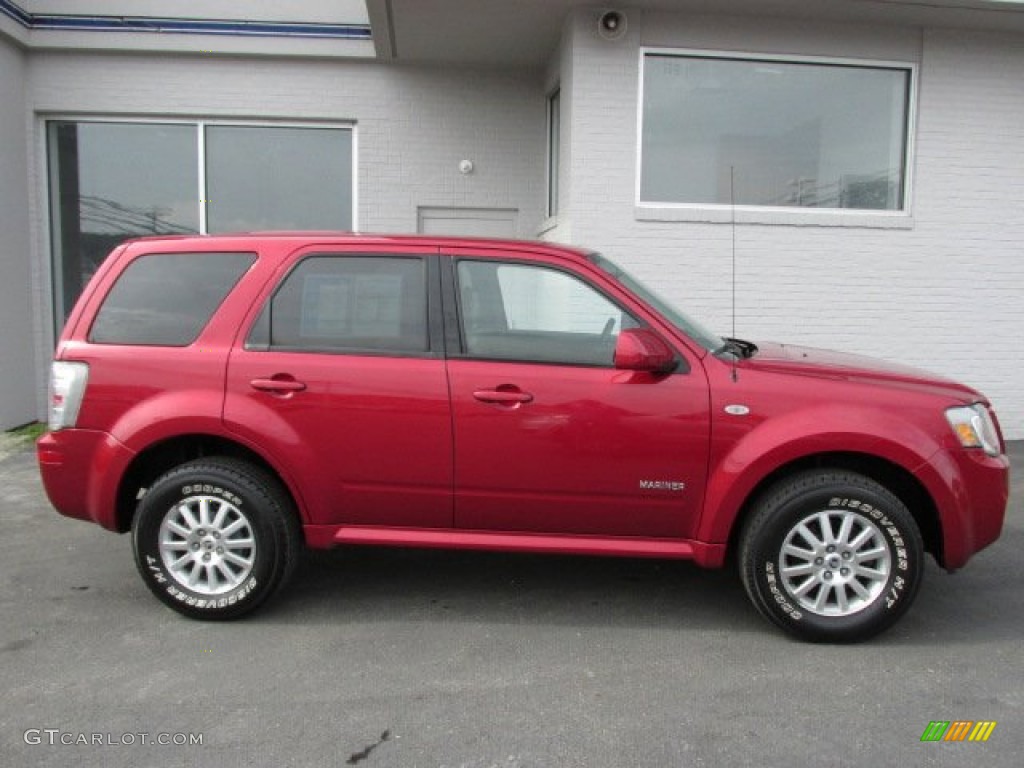 2008 Mariner V6 Premier 4WD - Vivid Red Metallic / Black photo #2