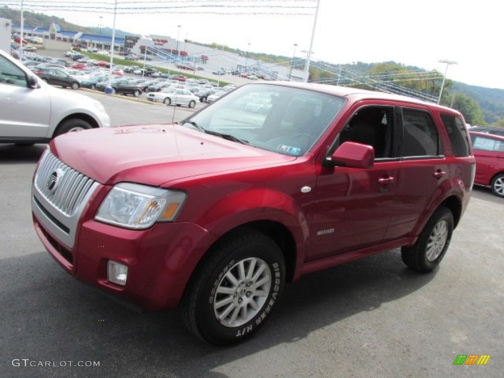 2008 Mariner V6 Premier 4WD - Vivid Red Metallic / Black photo #5