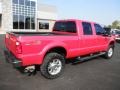 2010 Vermillion Red Ford F250 Super Duty Lariat Crew Cab 4x4  photo #35