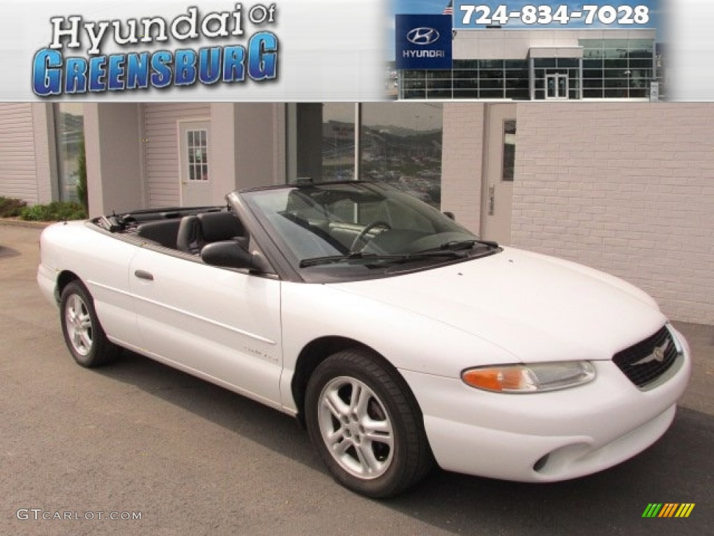 2000 Sebring JX Convertible - Bright White / Agate photo #1