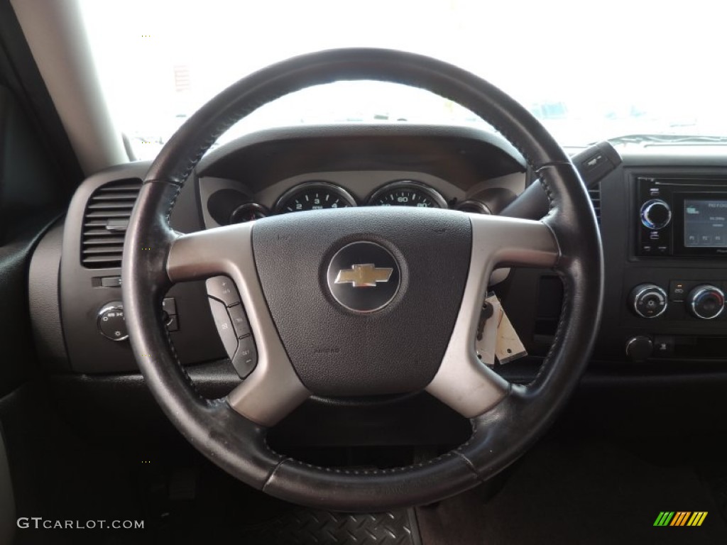 2008 Chevrolet Silverado 1500 LS Crew Cab Ebony Steering Wheel Photo #86504313