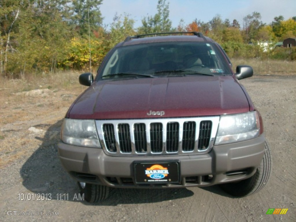 2003 Grand Cherokee Laredo 4x4 - Dark Garnet Red Pearl / Taupe photo #2