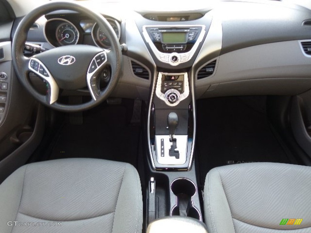 2012 Elantra GLS - Midnight Black / Beige photo #2