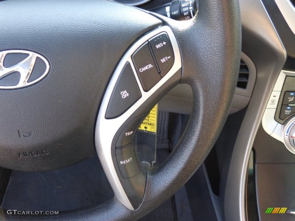 2012 Elantra GLS - Midnight Black / Beige photo #5