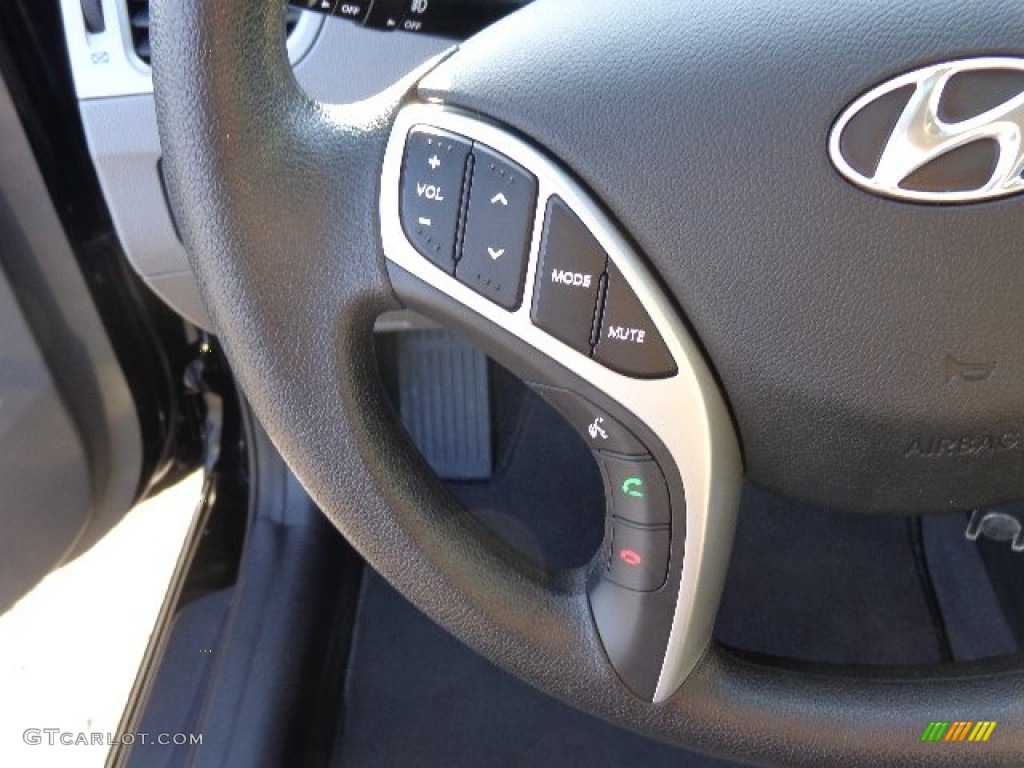 2012 Elantra GLS - Midnight Black / Beige photo #6