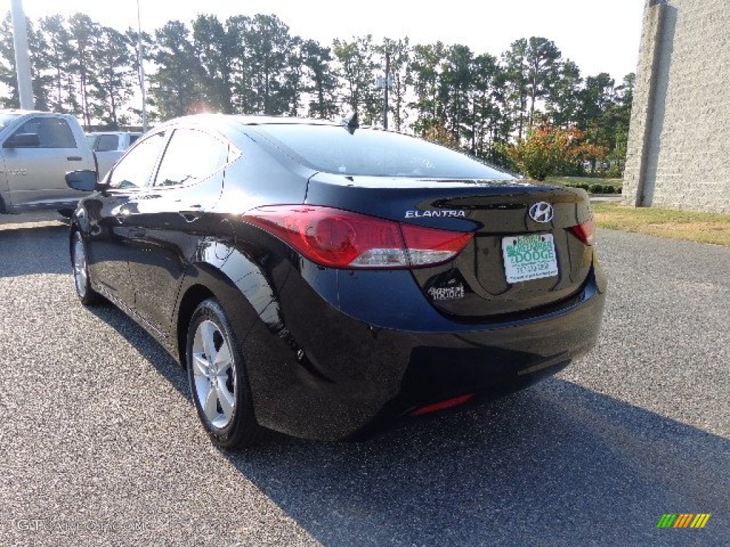 2012 Elantra GLS - Midnight Black / Beige photo #11