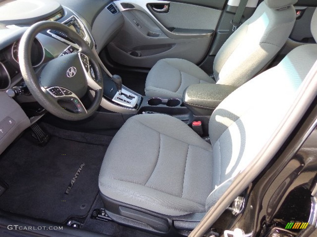 2012 Elantra GLS - Midnight Black / Beige photo #18