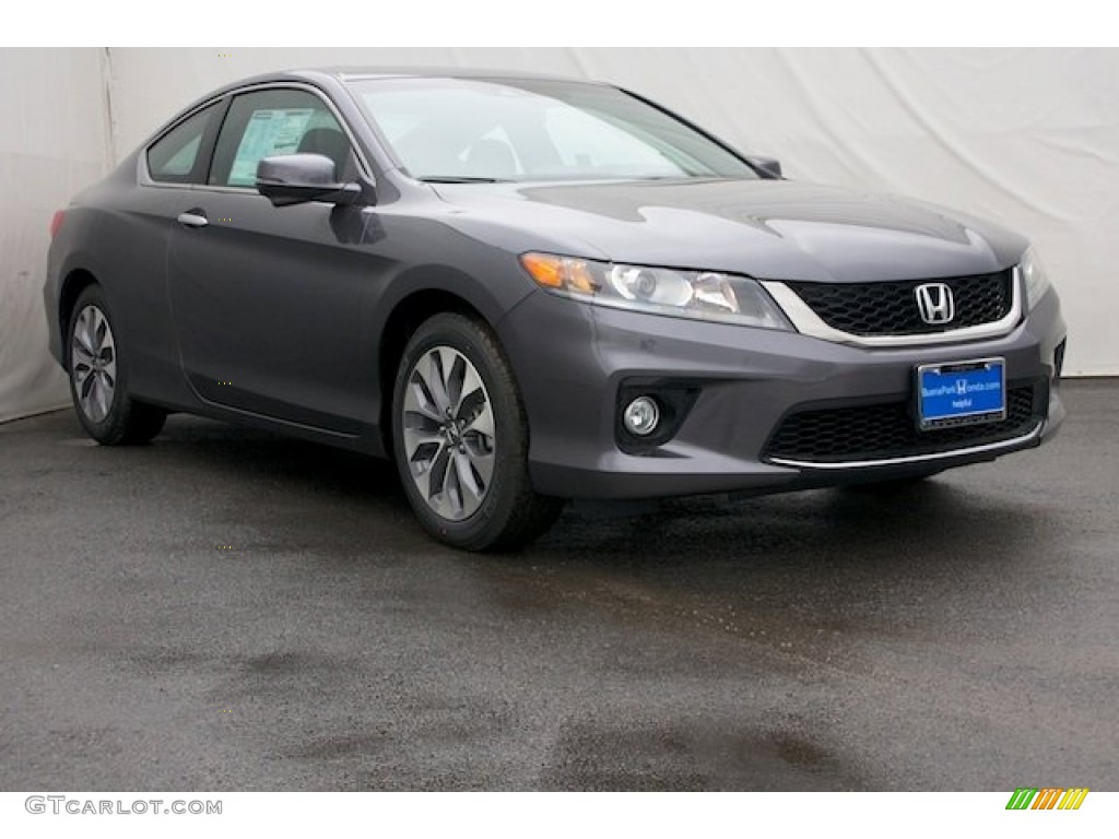 2014 Accord EX-L Coupe - Modern Steel Metallic / Black photo #1