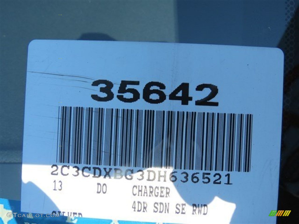 2013 Charger SE - Billet Silver / Black photo #18