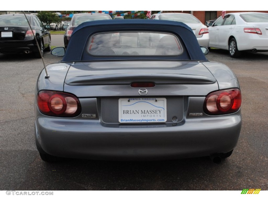 2003 MX-5 Miata Shinsen Roadster - Titanium Gray Metallic / Dark Blue photo #4