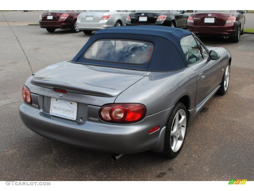 2003 MX-5 Miata Shinsen Roadster - Titanium Gray Metallic / Dark Blue photo #5