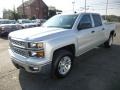 2014 Silver Ice Metallic Chevrolet Silverado 1500 LT Crew Cab 4x4  photo #3