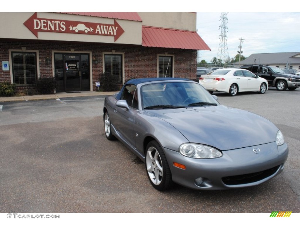 2003 MX-5 Miata Shinsen Roadster - Titanium Gray Metallic / Dark Blue photo #7