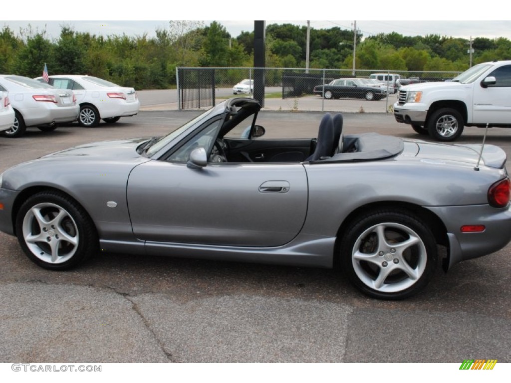 2003 MX-5 Miata Shinsen Roadster - Titanium Gray Metallic / Dark Blue photo #9