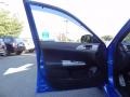 Black Alcantara/Carbon Black Leather 2010 Subaru Impreza WRX STi Door Panel