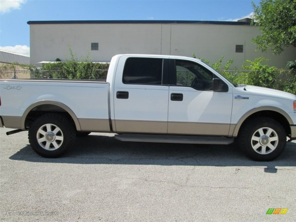 2006 F150 King Ranch SuperCrew 4x4 - Oxford White / Castano Brown Leather photo #3