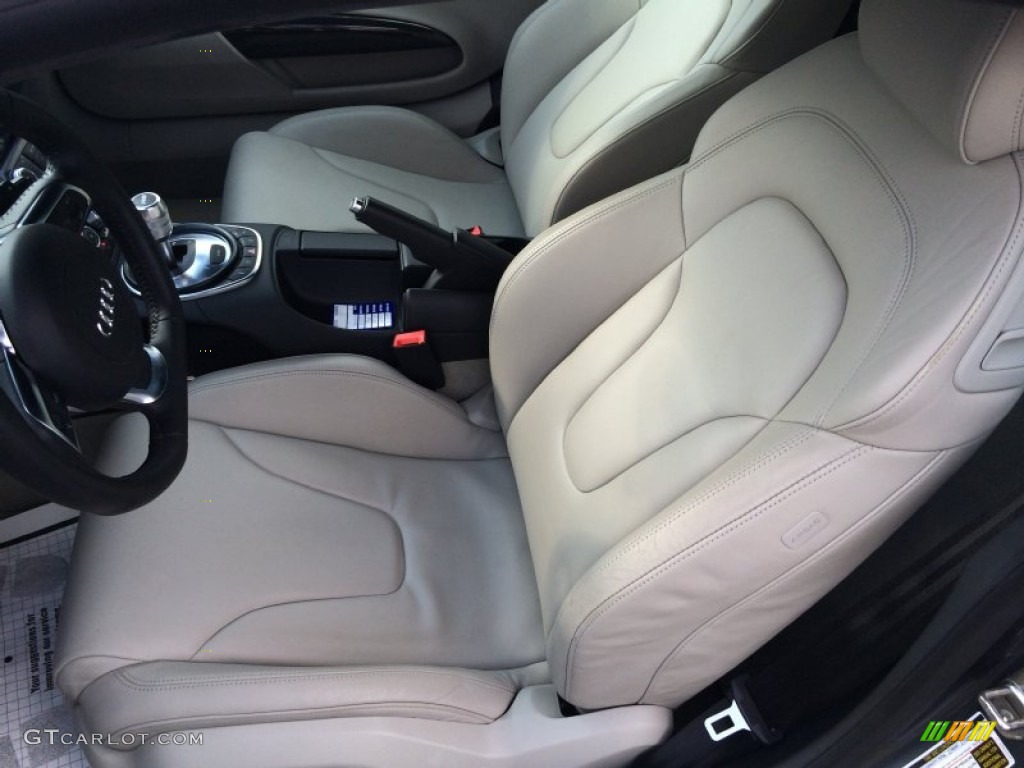 Fine Nappa Limestone Grey Leather Interior 2009 Audi R8 4.2 FSI quattro Photo #86515672