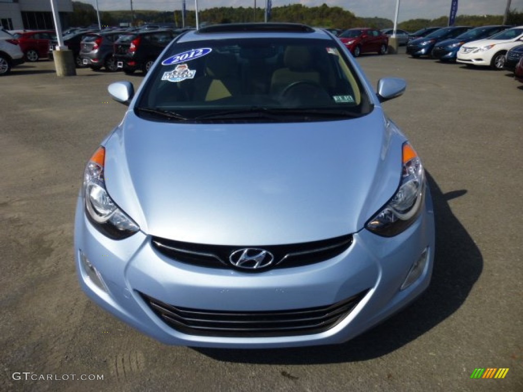 2012 Elantra Limited - Blue Sky Metallic / Beige photo #2