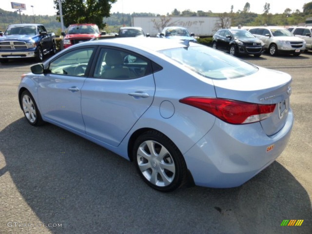 2012 Elantra Limited - Blue Sky Metallic / Beige photo #5
