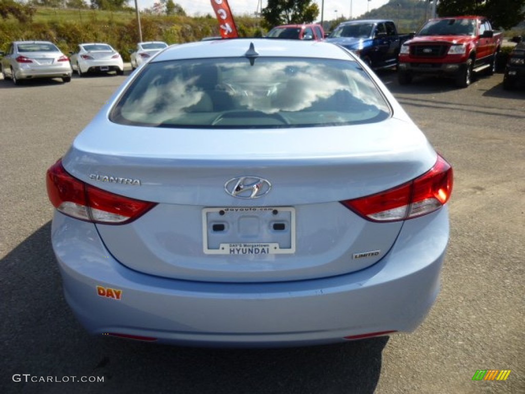 2012 Elantra Limited - Blue Sky Metallic / Beige photo #6