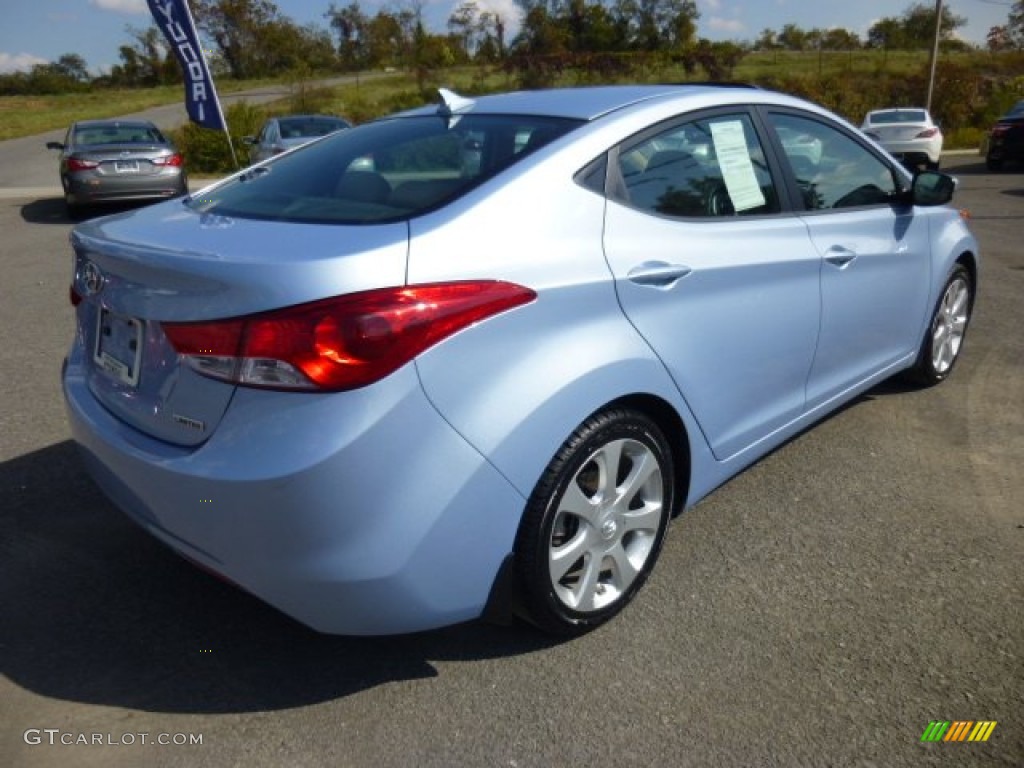 2012 Elantra Limited - Blue Sky Metallic / Beige photo #7