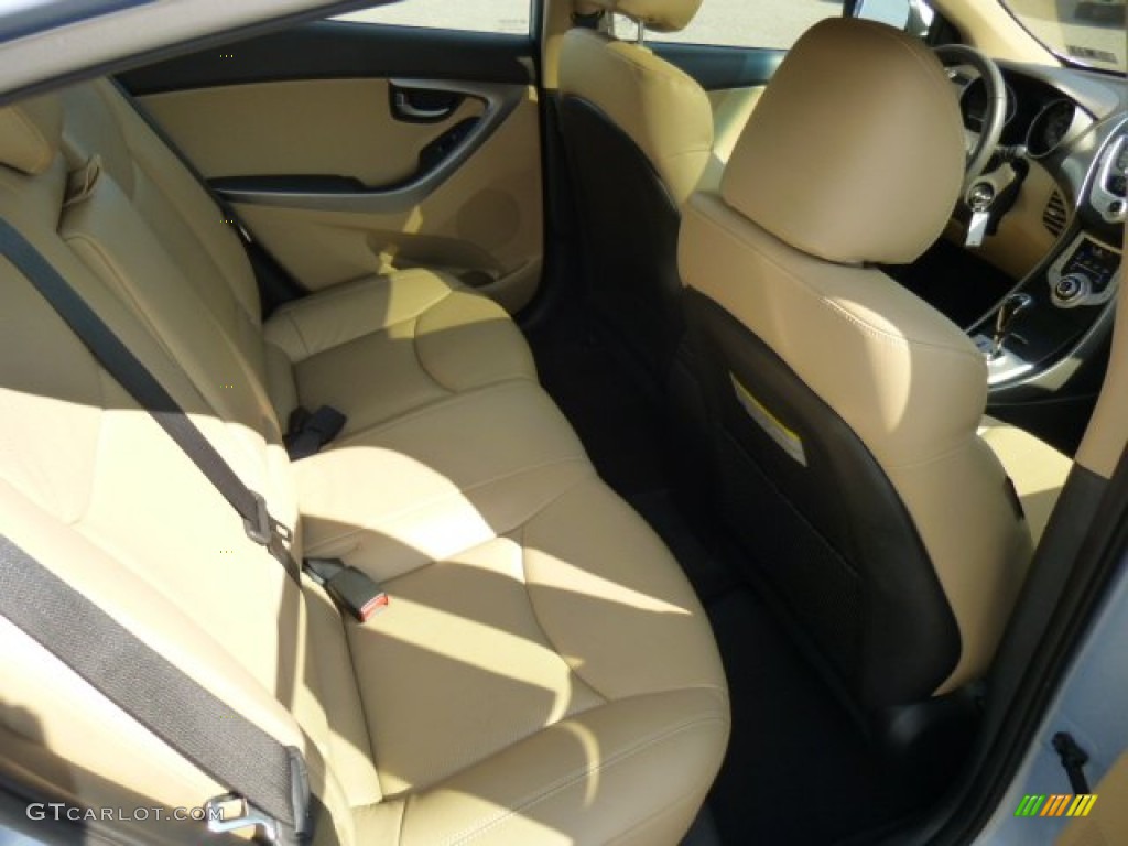 2012 Elantra Limited - Blue Sky Metallic / Beige photo #12