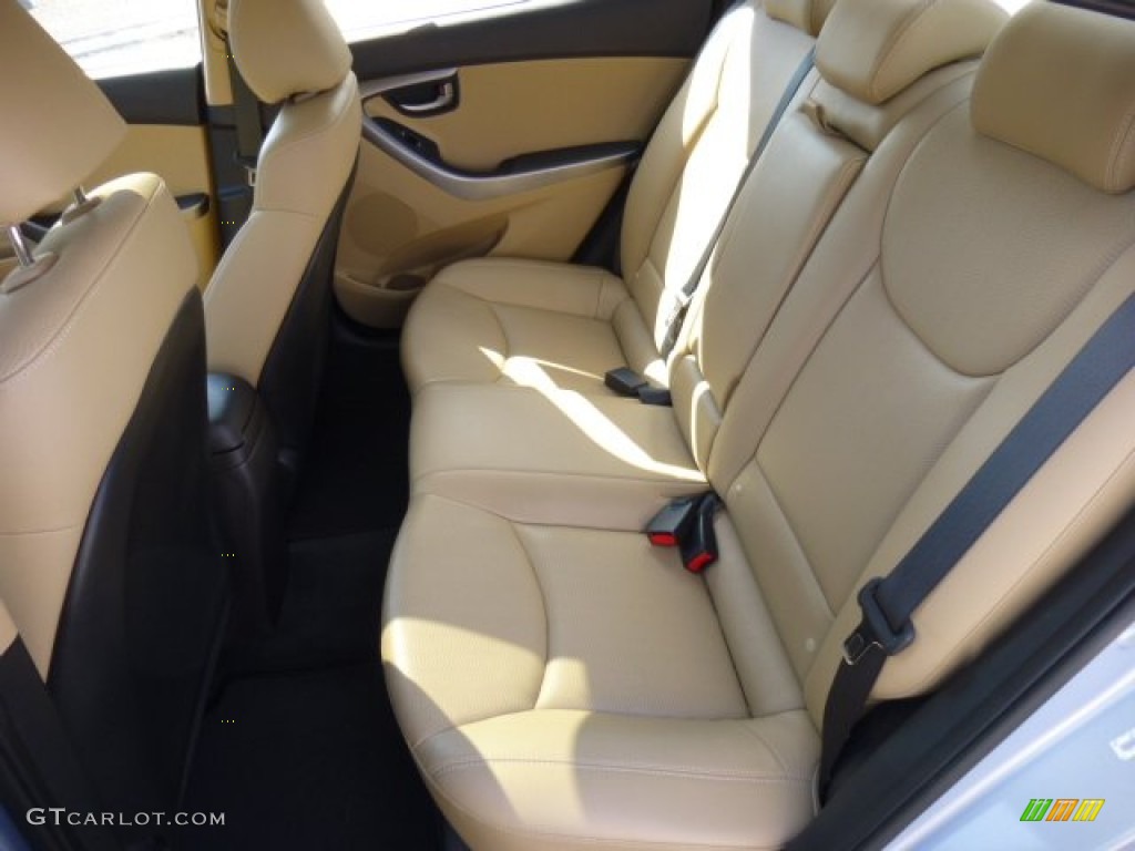2012 Elantra Limited - Blue Sky Metallic / Beige photo #13