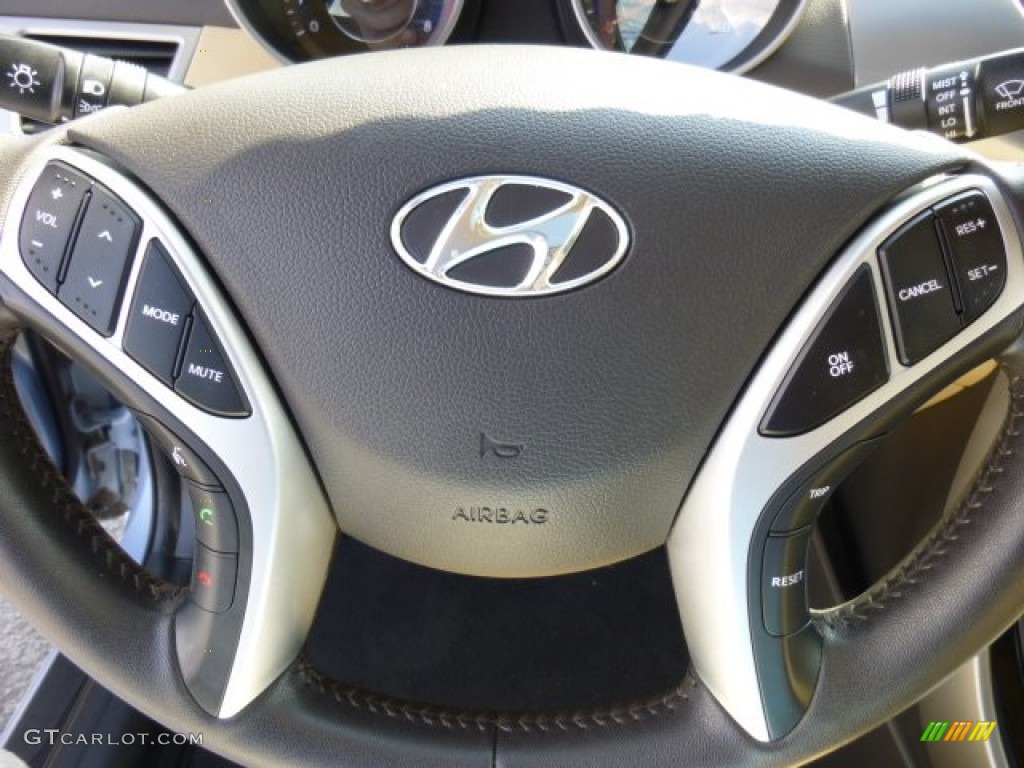 2012 Elantra Limited - Blue Sky Metallic / Beige photo #18