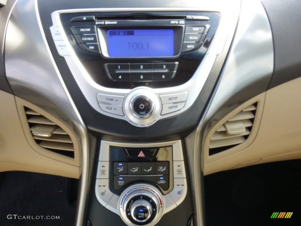 2012 Elantra Limited - Blue Sky Metallic / Beige photo #19