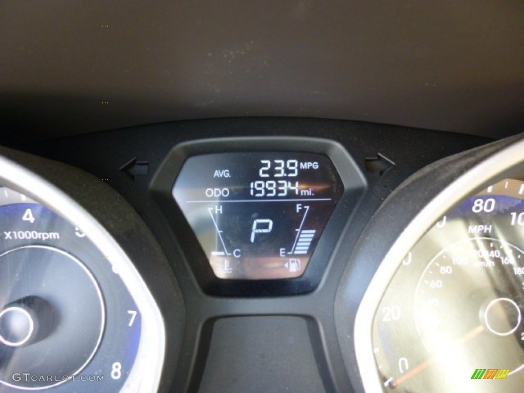 2012 Elantra Limited - Blue Sky Metallic / Beige photo #20