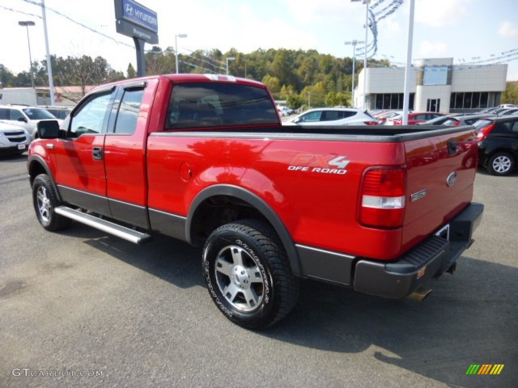 2004 F150 FX4 SuperCab 4x4 - Bright Red / Black/Medium Flint photo #5