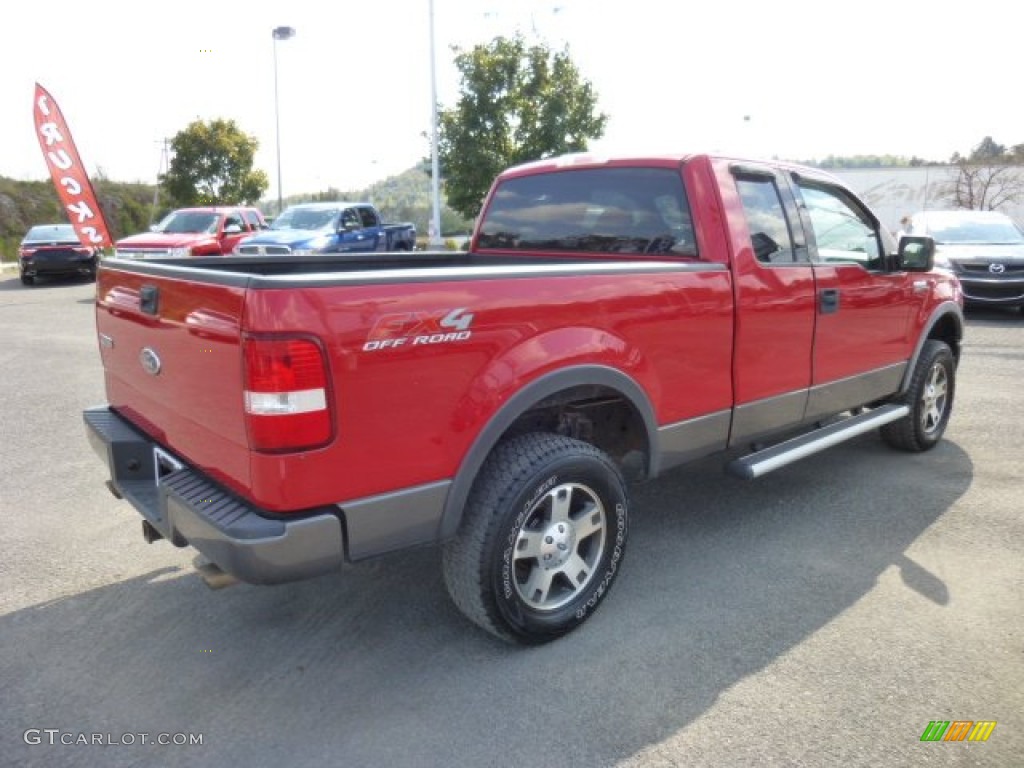 2004 F150 FX4 SuperCab 4x4 - Bright Red / Black/Medium Flint photo #7